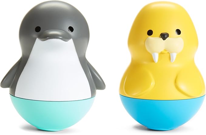 Munchkin Bath Bobbers Mold Free - Dolphin/Walrus - Hole Free Hygienic Design