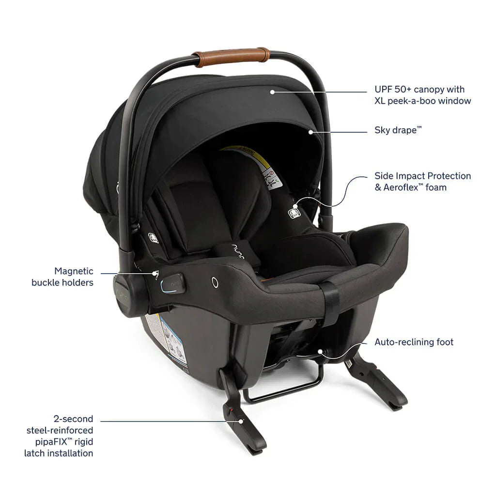 Carrinho De Bebê Travel Sistem Nuna Mixx Next Caviar - Baseless Car Seat Installation